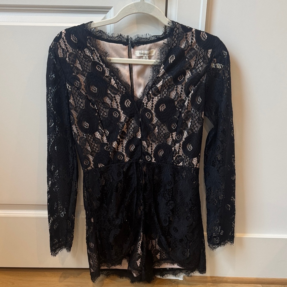 Francesca's Collections Black Lace Jumpsuit - Picture 7 of 9